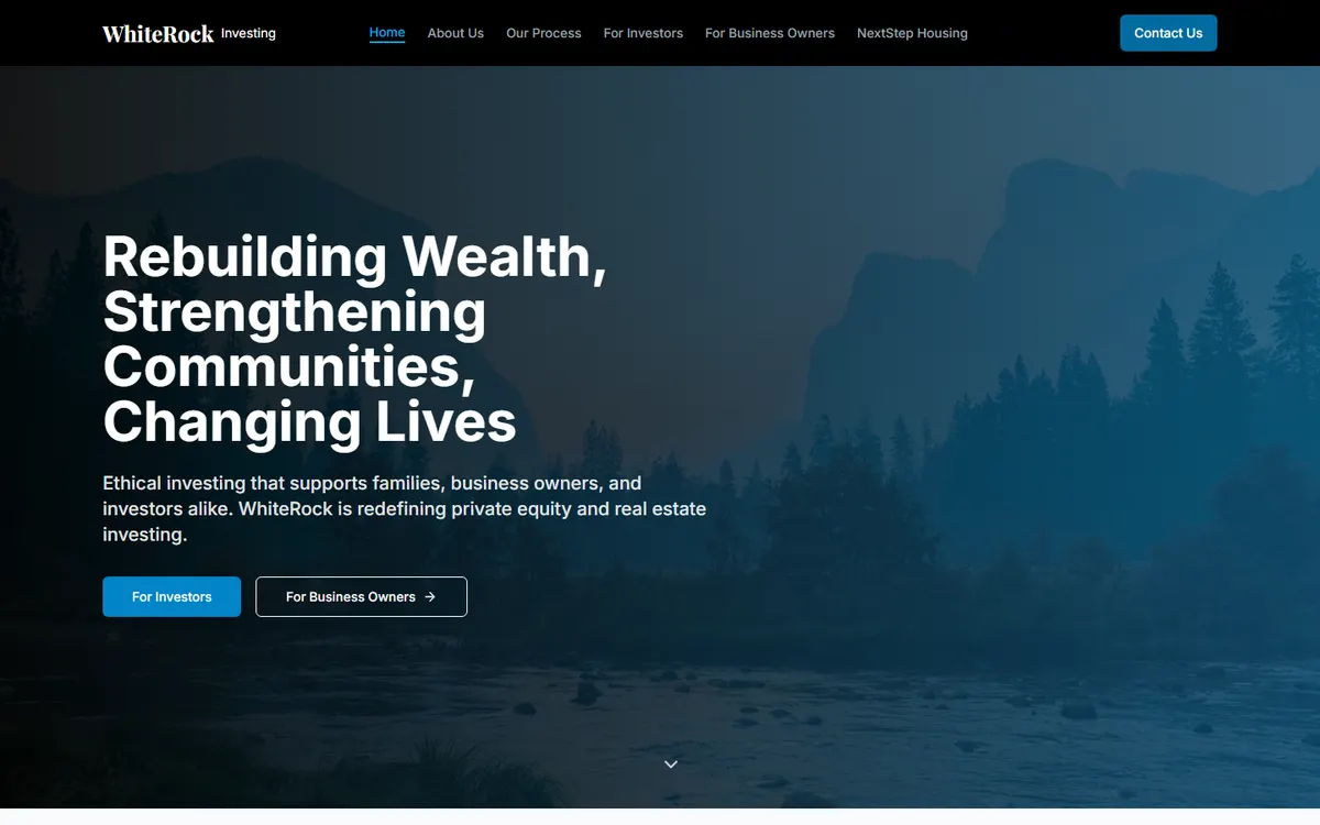 WhiteRock Investment Group website homepage